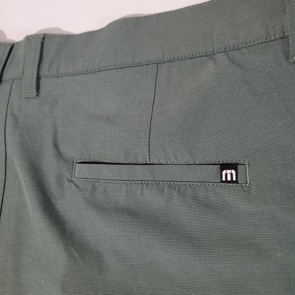 Travis Mathew Beck 10" Golf Chino Shorts Mens 42 Blue Green Active Performance - Picture 6 of 8